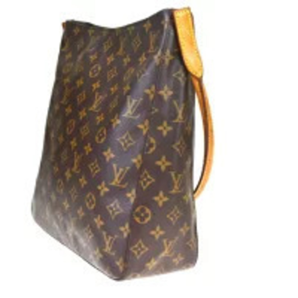Louis Vuitton Bag Monogram Tote Looping Shoulder Leather Brown